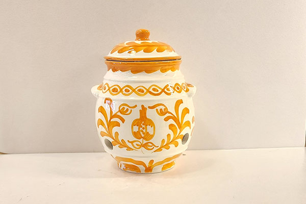 名入れ無料】 ベジタブルポット・スペイン陶器ハエン・オレンジ 