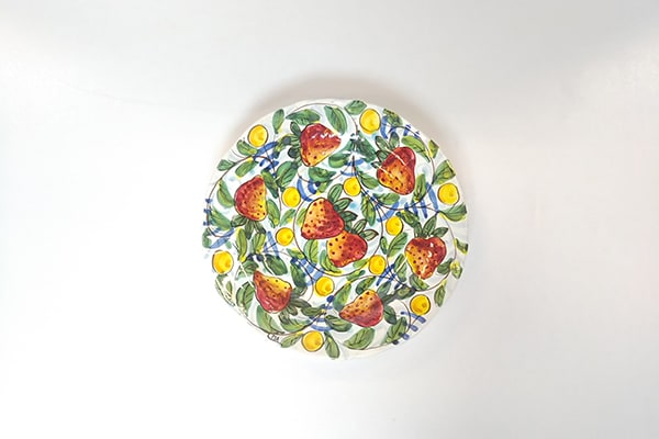 ■イタリア陶器■マジョリカ焼き　絵皿　A23-EC416